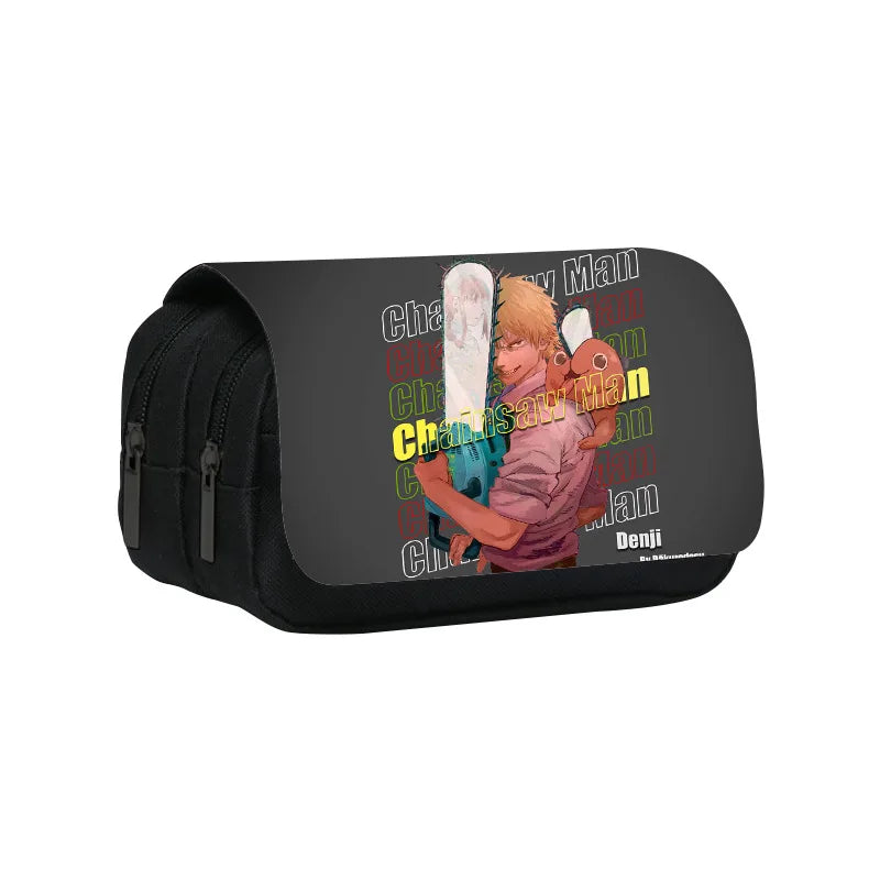 Pochita Chainsaw Man Pencil Case Denji Devil Makima Anime Pen Holder Bags