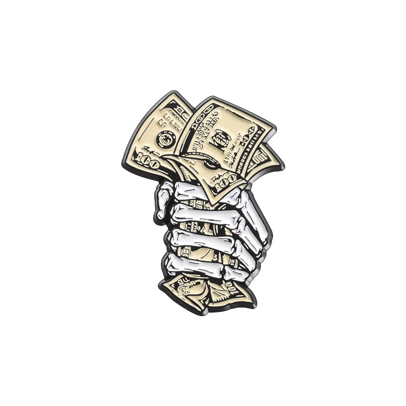 Cartoon Dollar Rich Enamel Pins