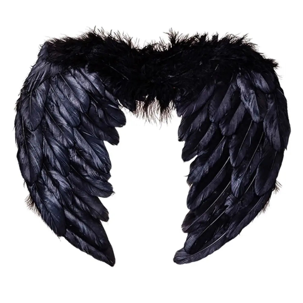 Children Adult Angel Devil White Black Feather Wings Fallen Angel