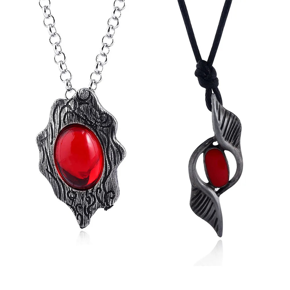 Devil May Cry 5 Dante Necklace Metal red zircon Pendant Game Souvenir