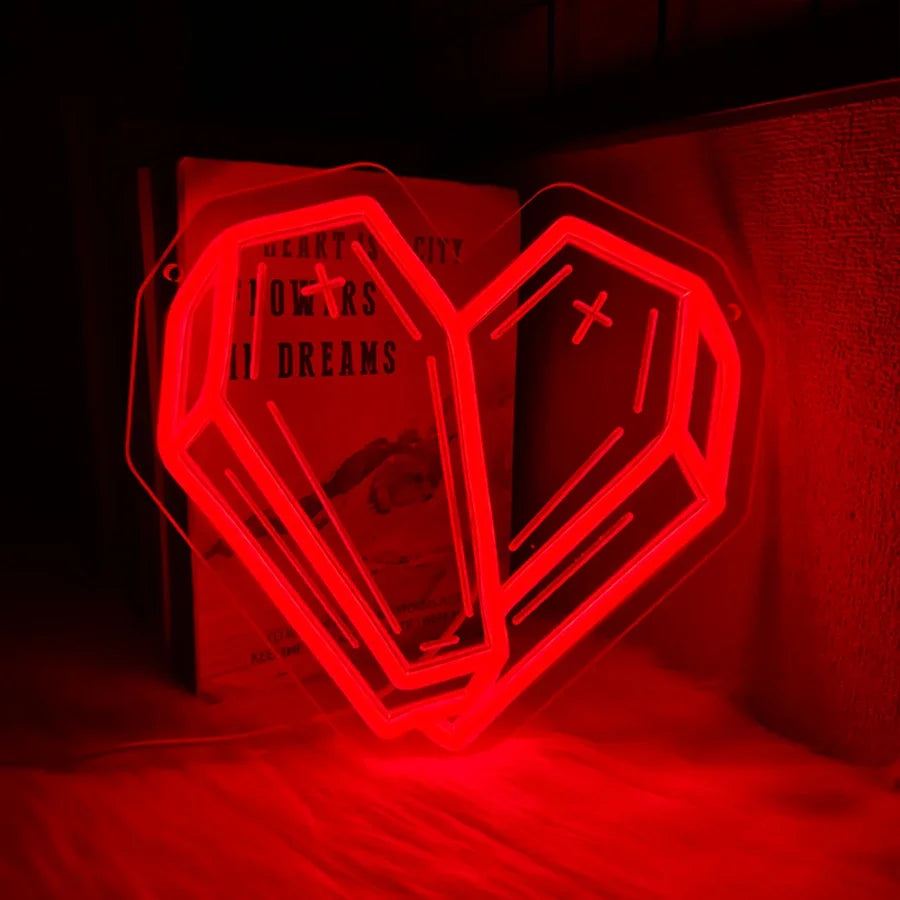 Bedroom Neon Coffin Sign