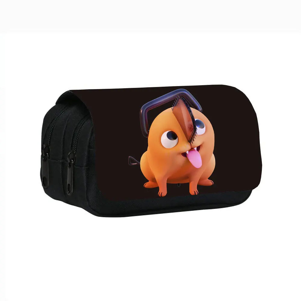 Pochita Chainsaw Man Pencil Case Denji Devil Makima Anime Pen Holder Bags
