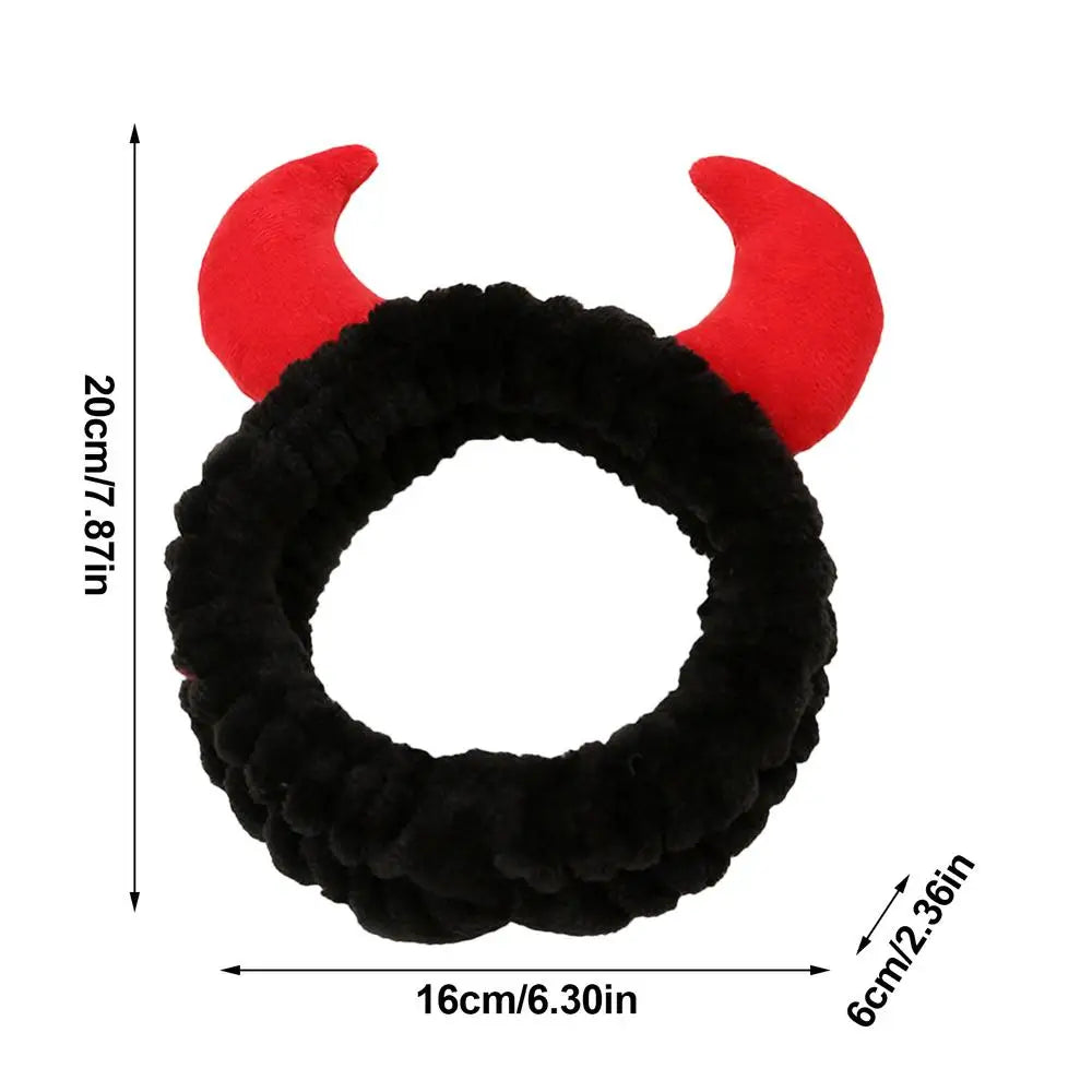 Horn Headband Cute Devil Horn Soft Cosmetic Hair Bands