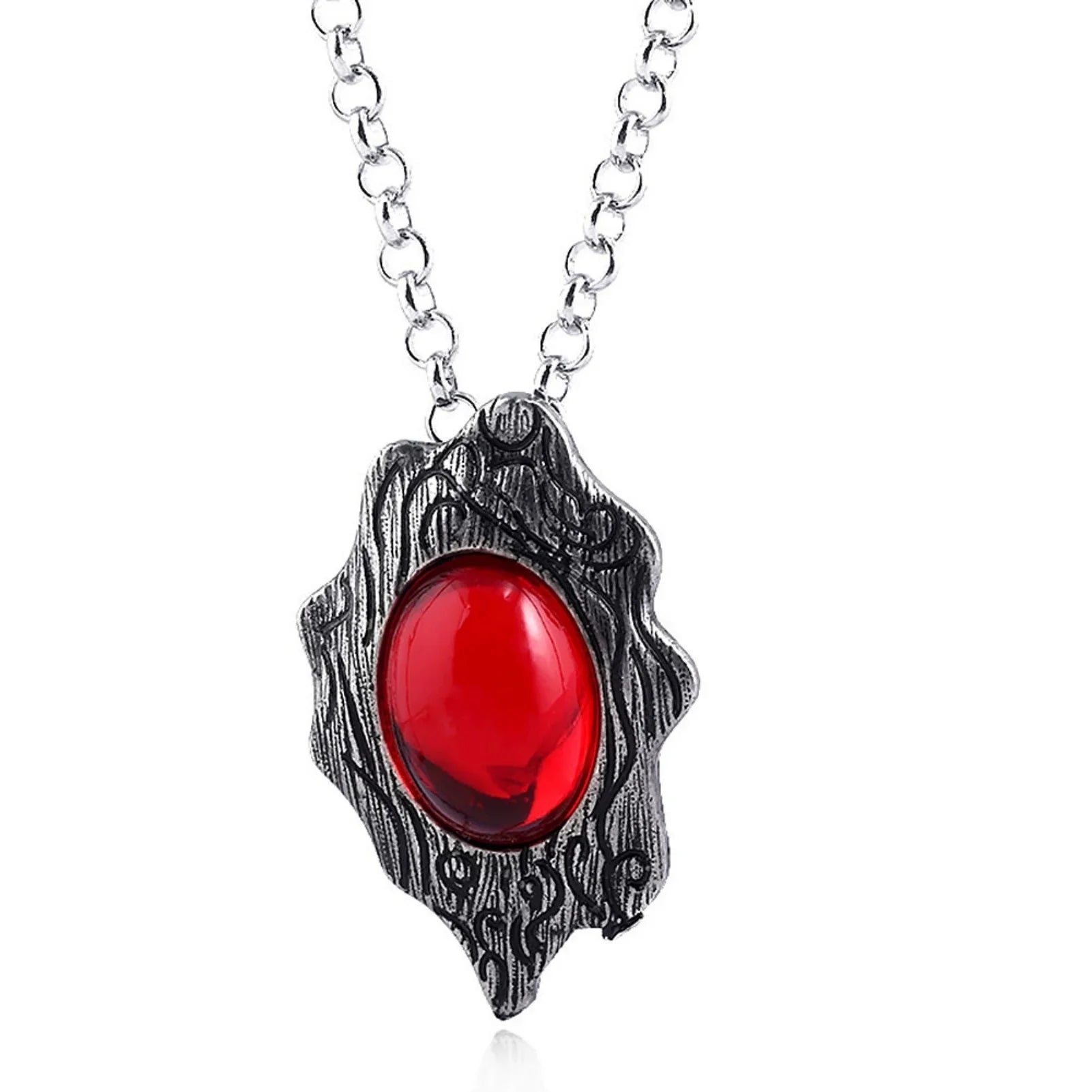 Devil May Cry 5 Dante Necklace Metal red zircon Pendant Game Souvenir